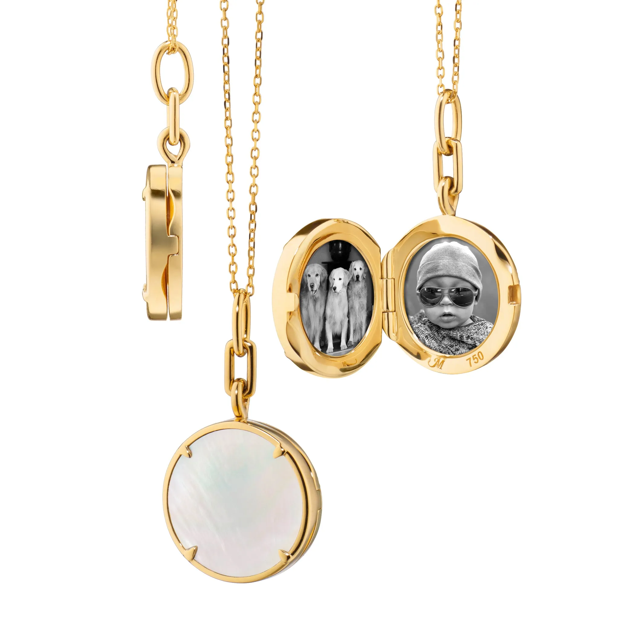 "Brooke" Stone Slim Locket Necklace