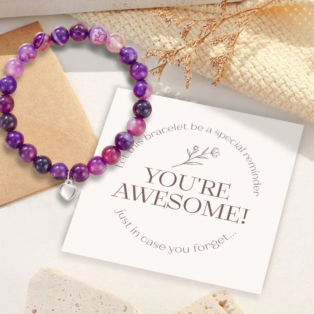 Reminder: You're Awesome Stone Bracelet