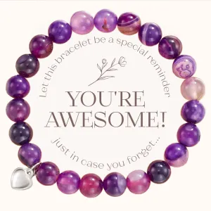 Reminder: You're Awesome Stone Bracelet