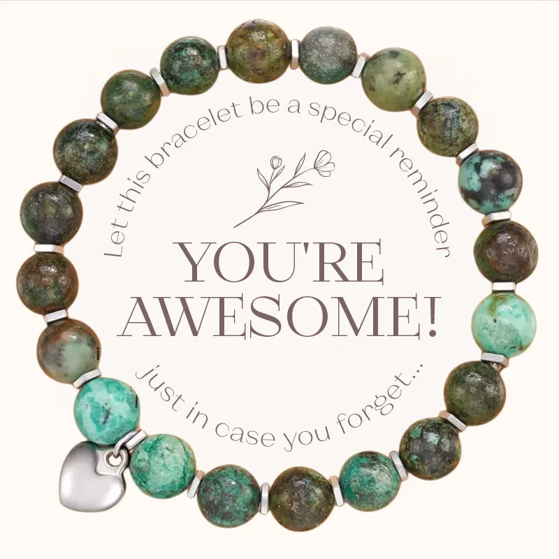 Reminder: You're Awesome Stone Bracelet