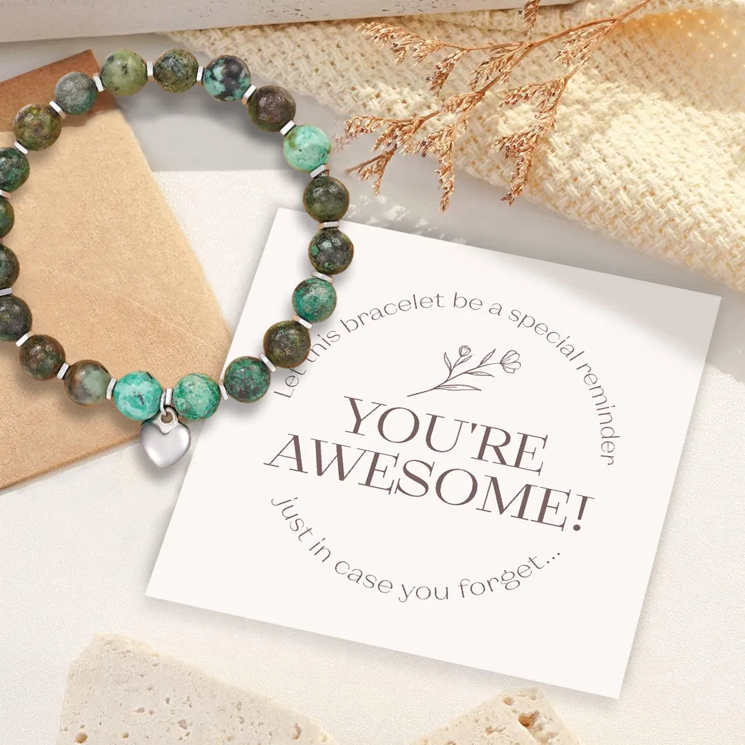 Reminder: You're Awesome Stone Bracelet