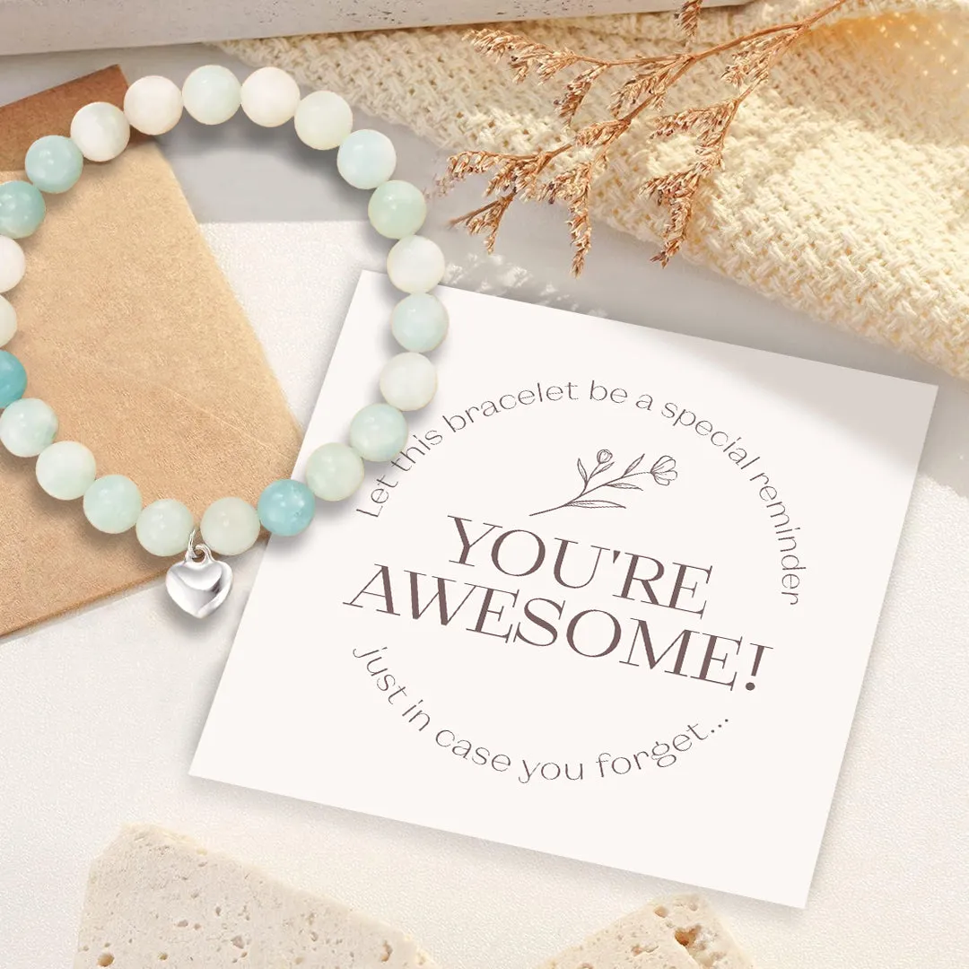 Reminder: You're Awesome Stone Bracelet