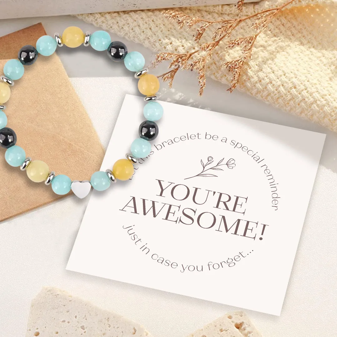 Reminder: You're Awesome Stone Bracelet
