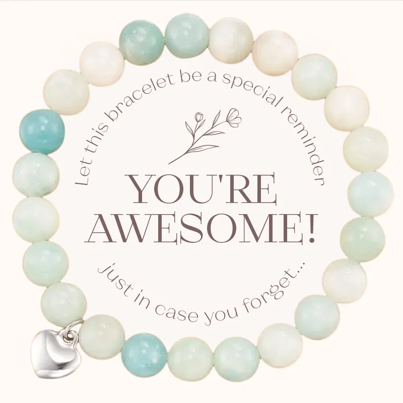 Reminder: You're Awesome Stone Bracelet