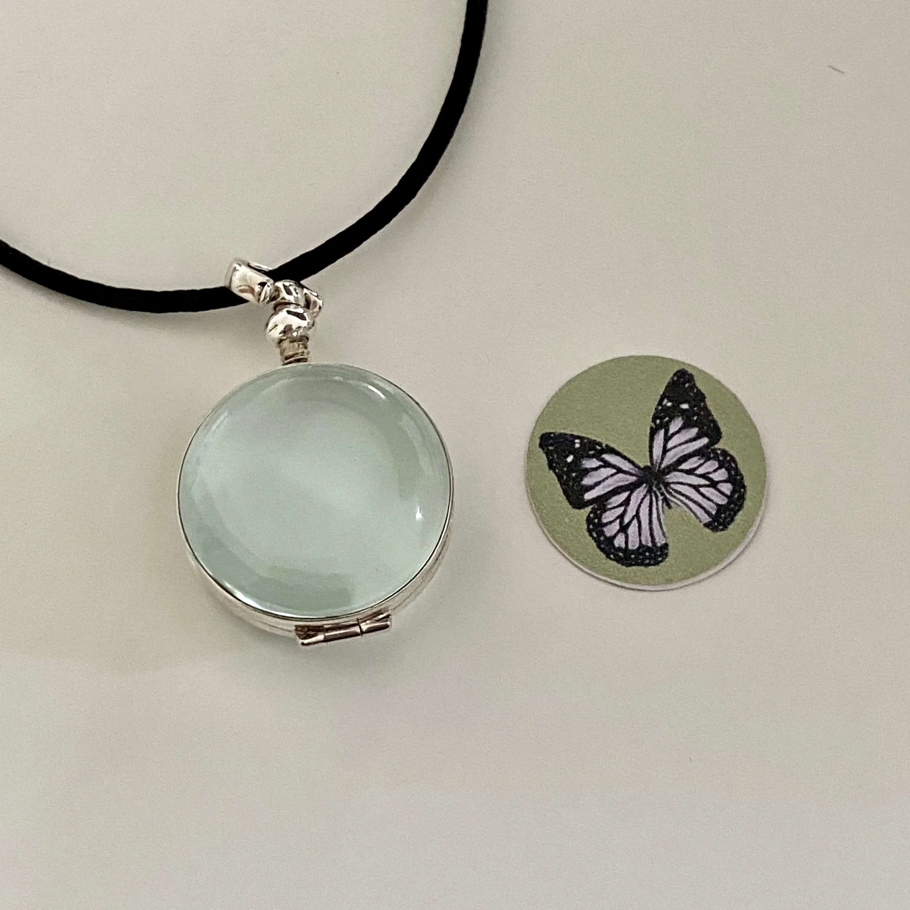 Round Silver Locket - Large