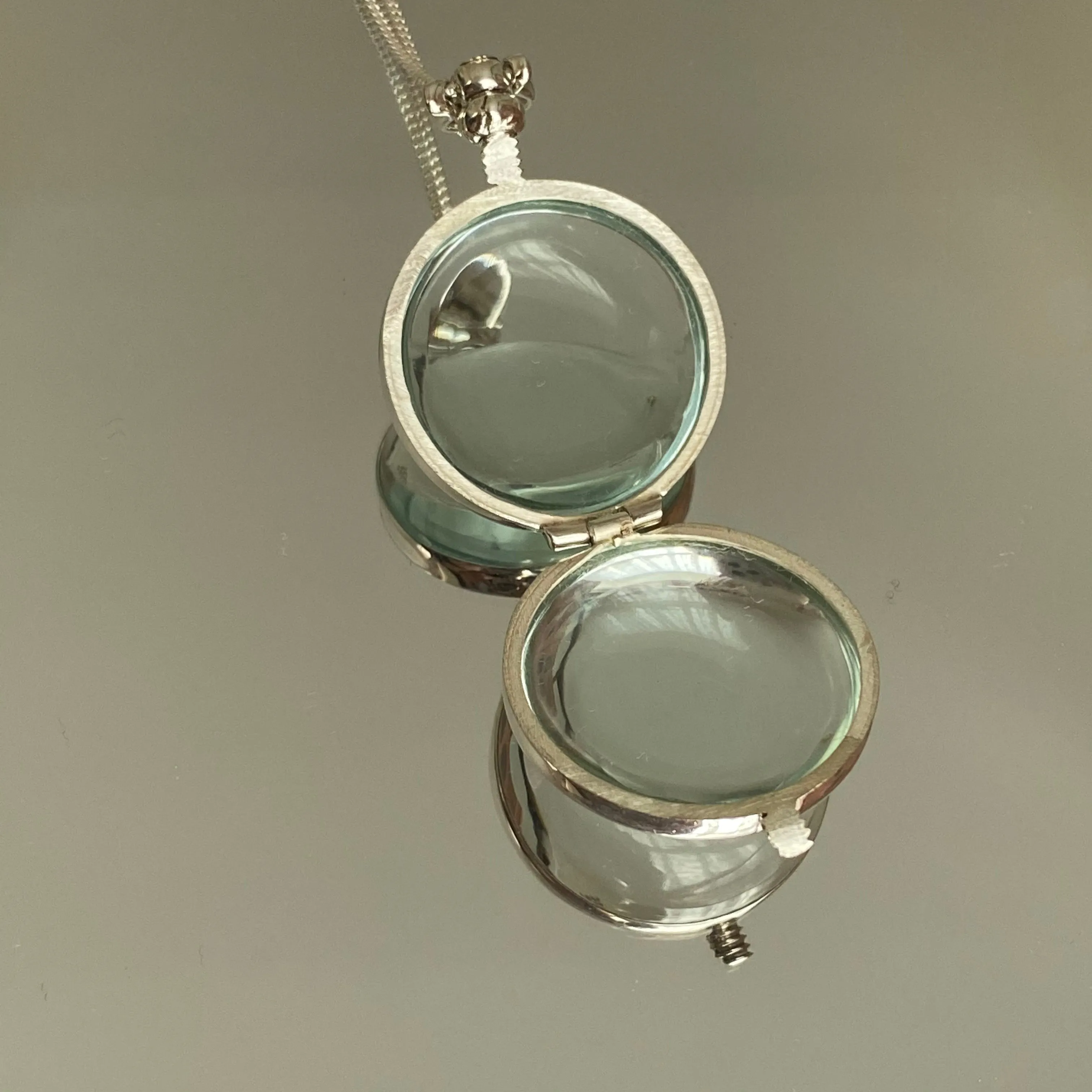 Round Silver Locket - Large