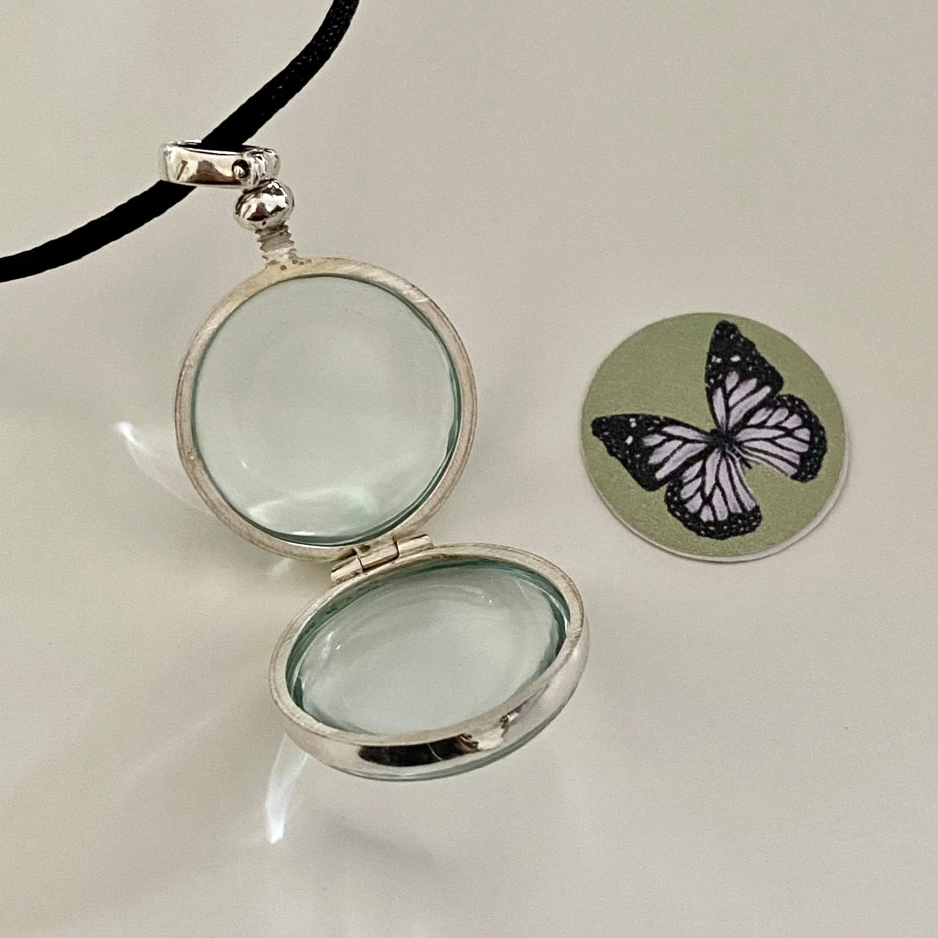 Round Silver Locket - Large