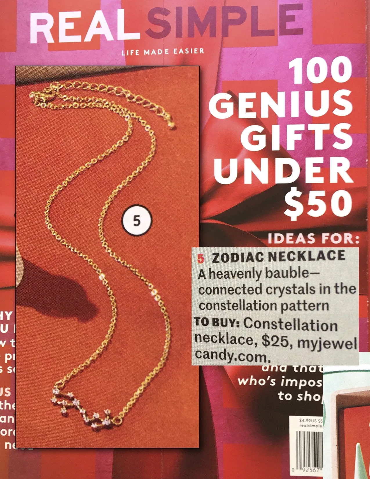 Scorpio Constellation Zodiac Necklace - As seen in Real Simple & People Magazine