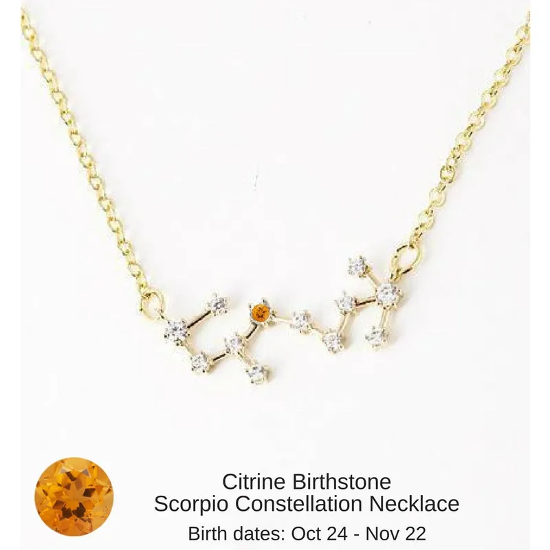 Scorpio Constellation Zodiac Necklace - As seen in Real Simple & People Magazine