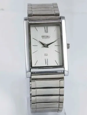 Seiko Quartz MIYOTA White Dial Silver Case Men's Watch