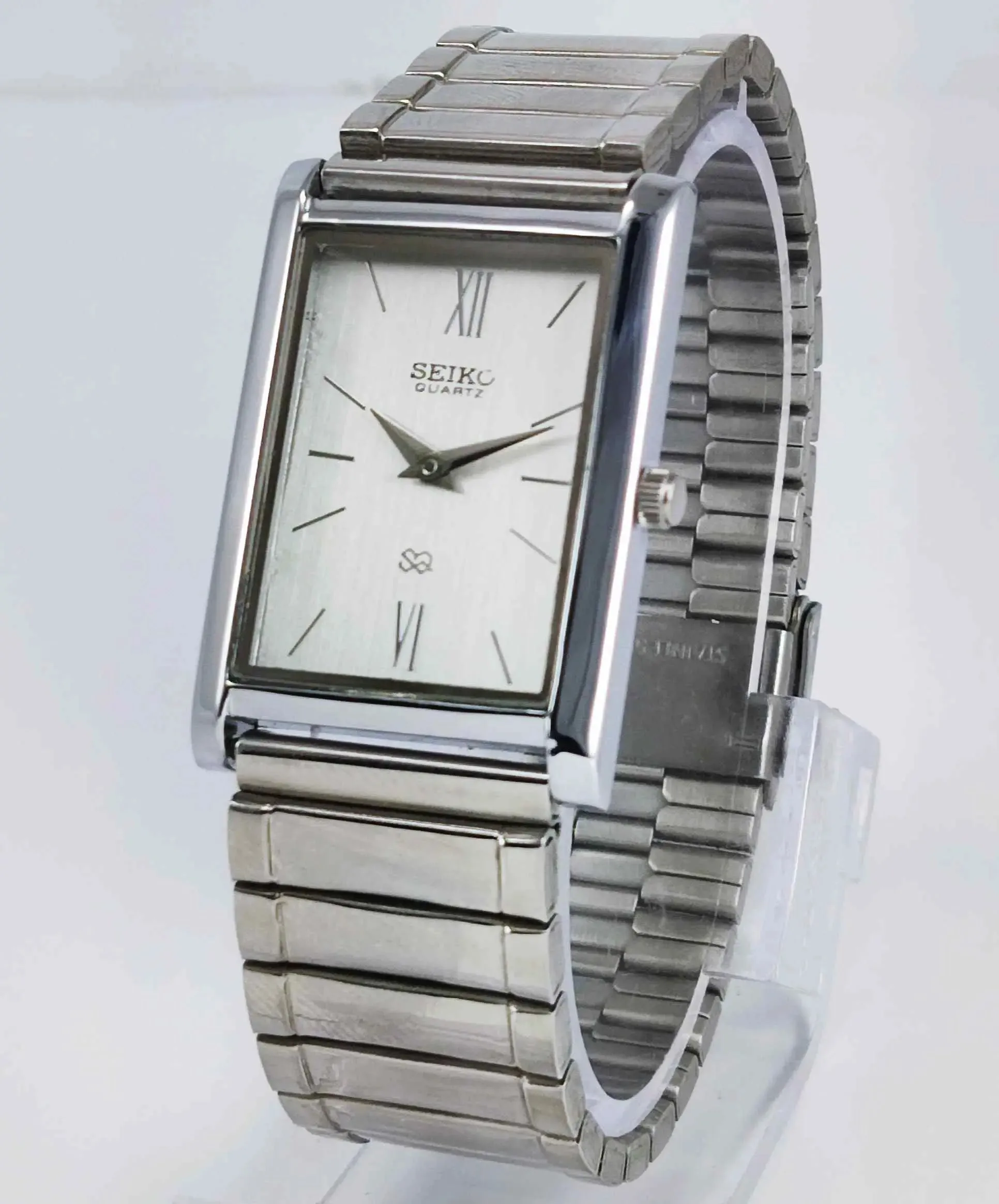 Seiko Quartz MIYOTA White Dial Silver Case Men's Watch