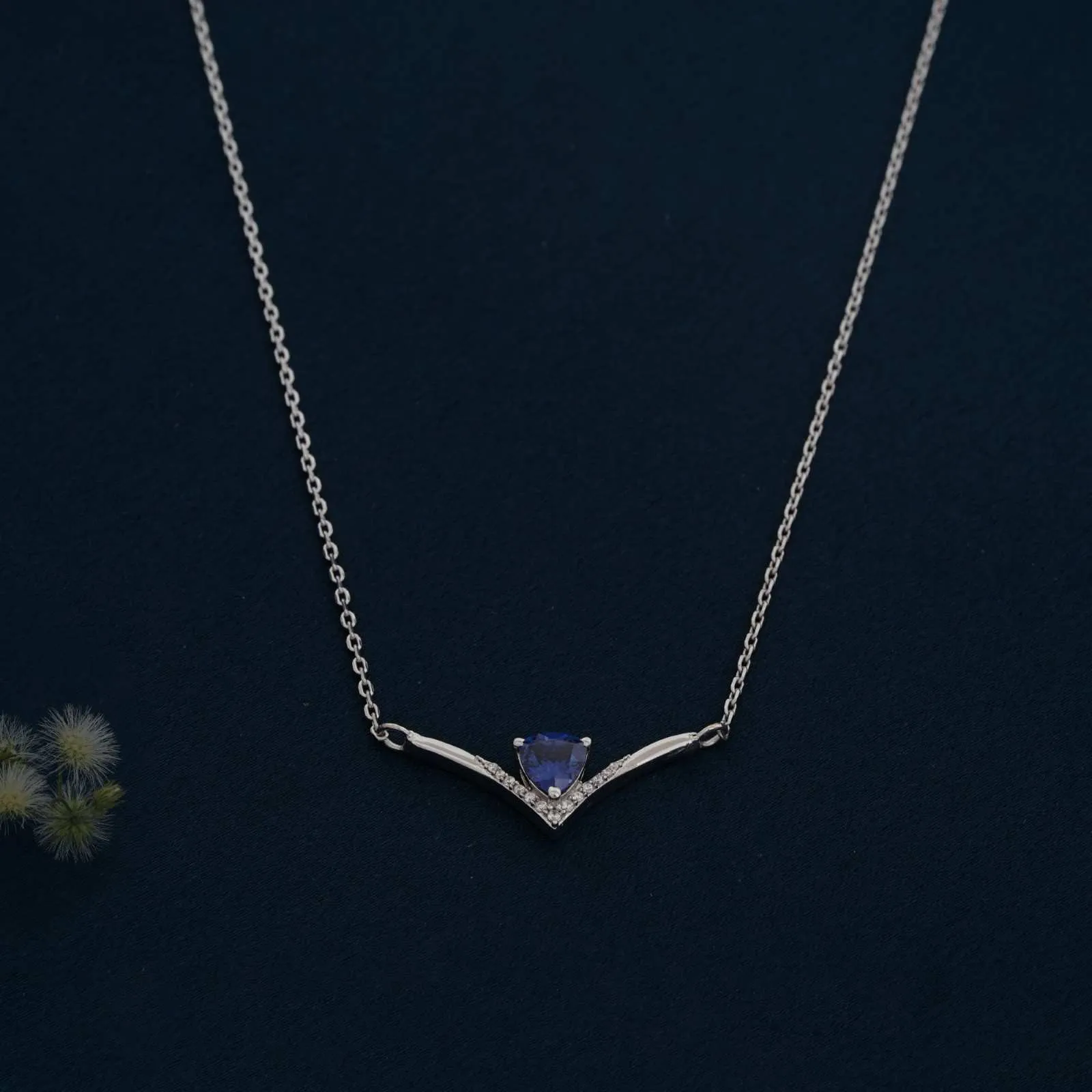 Silver Chevron Women's Necklace