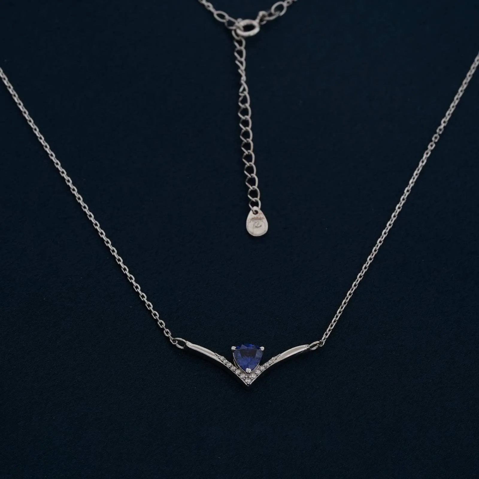 Silver Chevron Women's Necklace