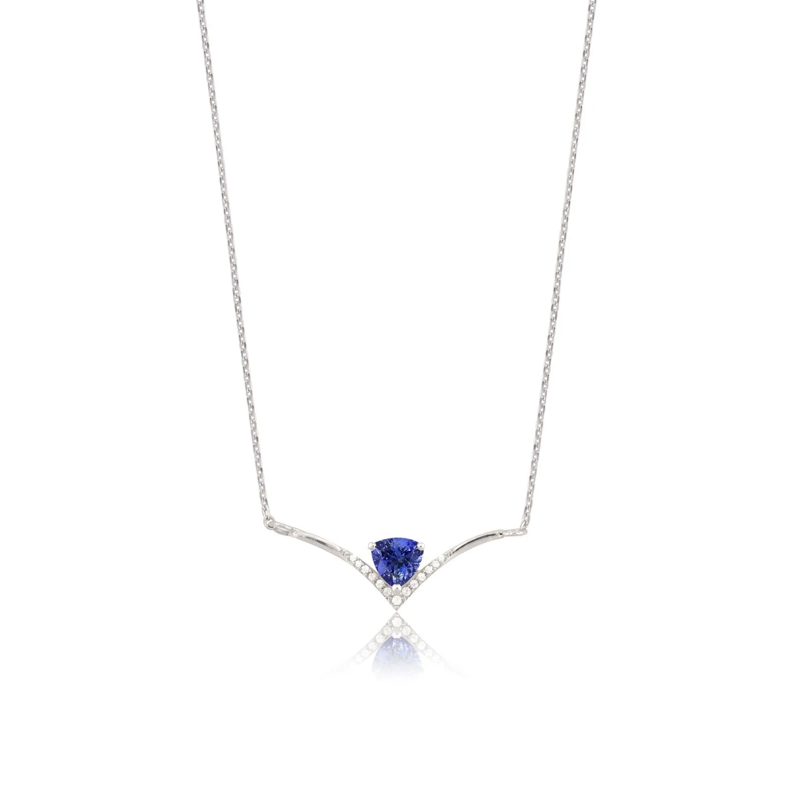 Silver Chevron Women's Necklace