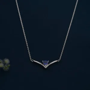Silver Chevron Women's Necklace