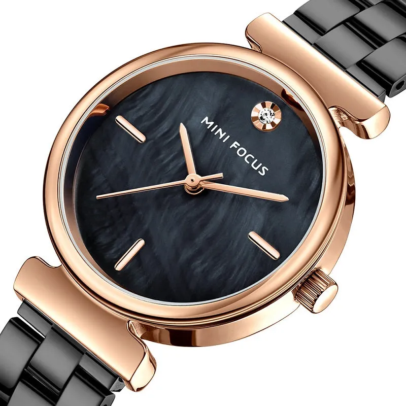 Simple fashion Japanese movement waterproof steel watch ladies watch
