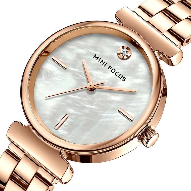 Simple fashion Japanese movement waterproof steel watch ladies watch
