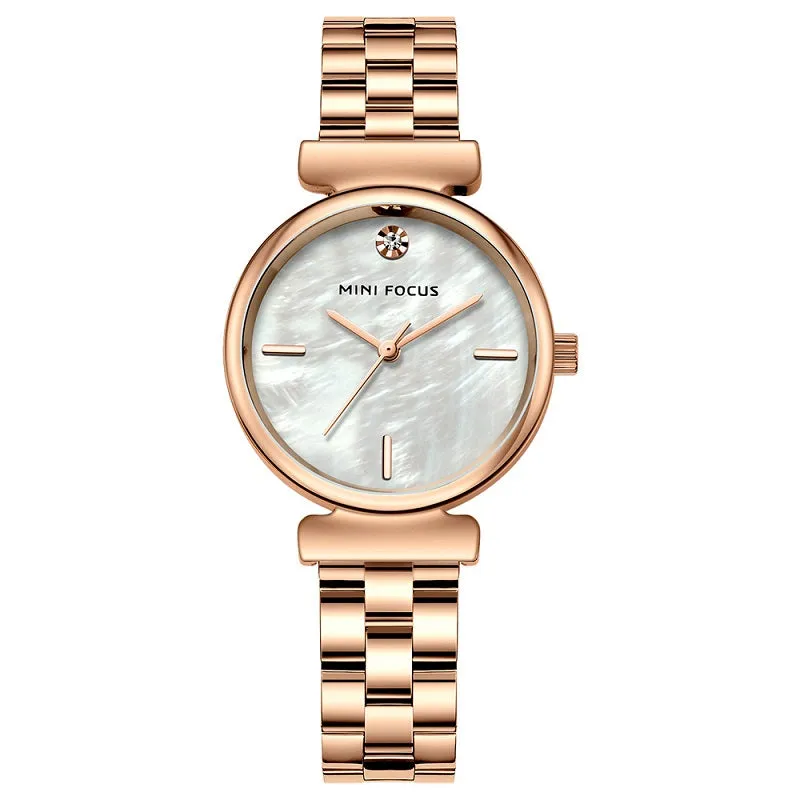 Simple fashion Japanese movement waterproof steel watch ladies watch