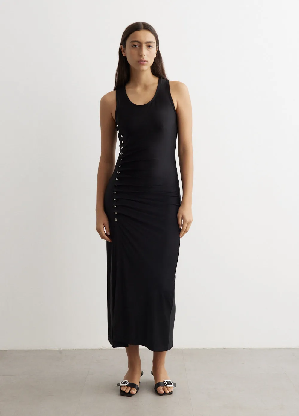 Sleeveless Robe Dress