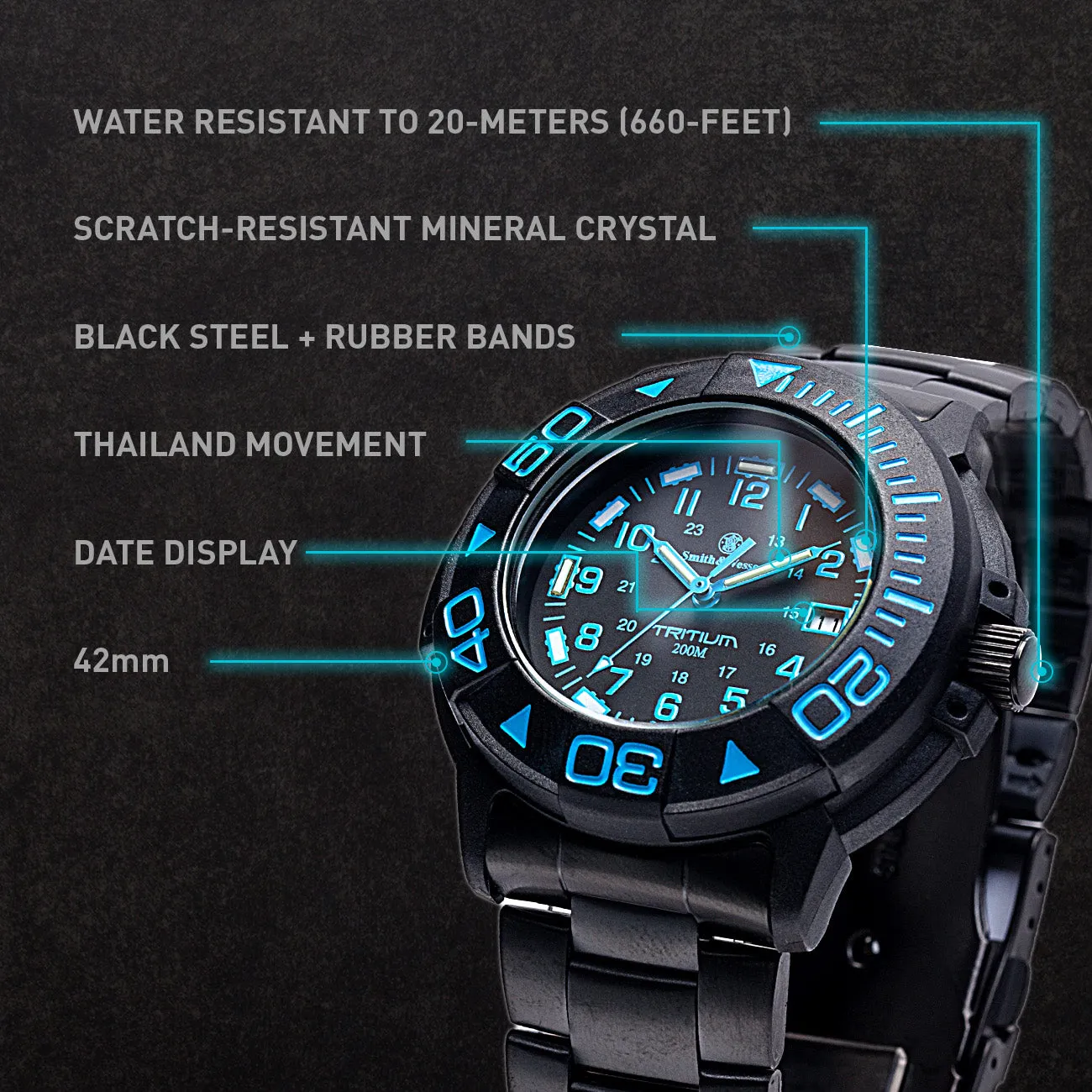 Smith & Wesson Diver Tritium Watch