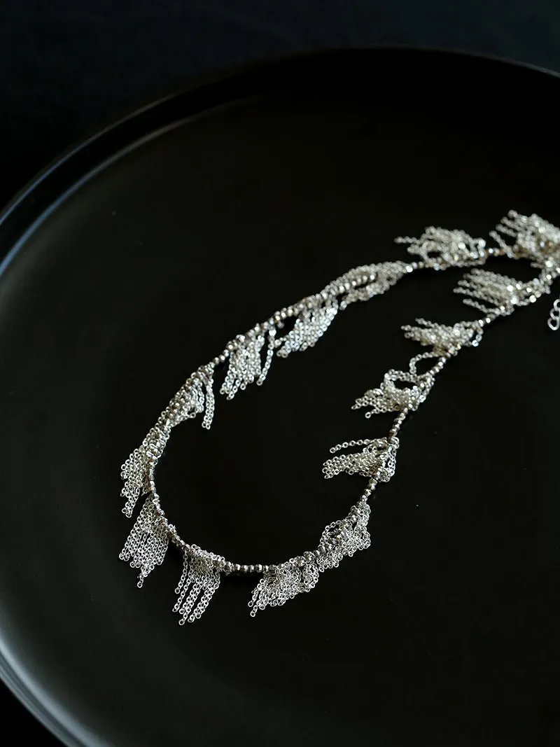 Sparkling Disco Tassel Necklace