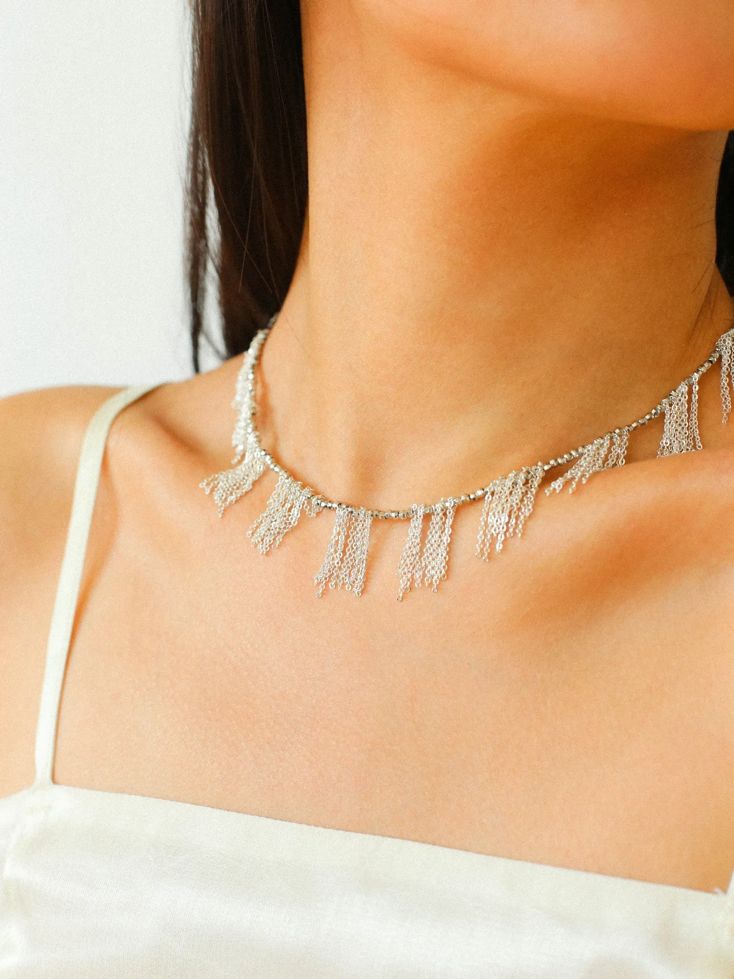 Sparkling Disco Tassel Necklace