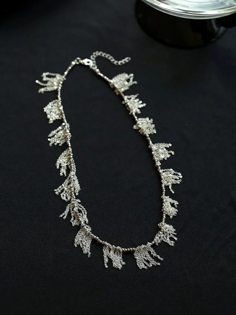 Sparkling Disco Tassel Necklace