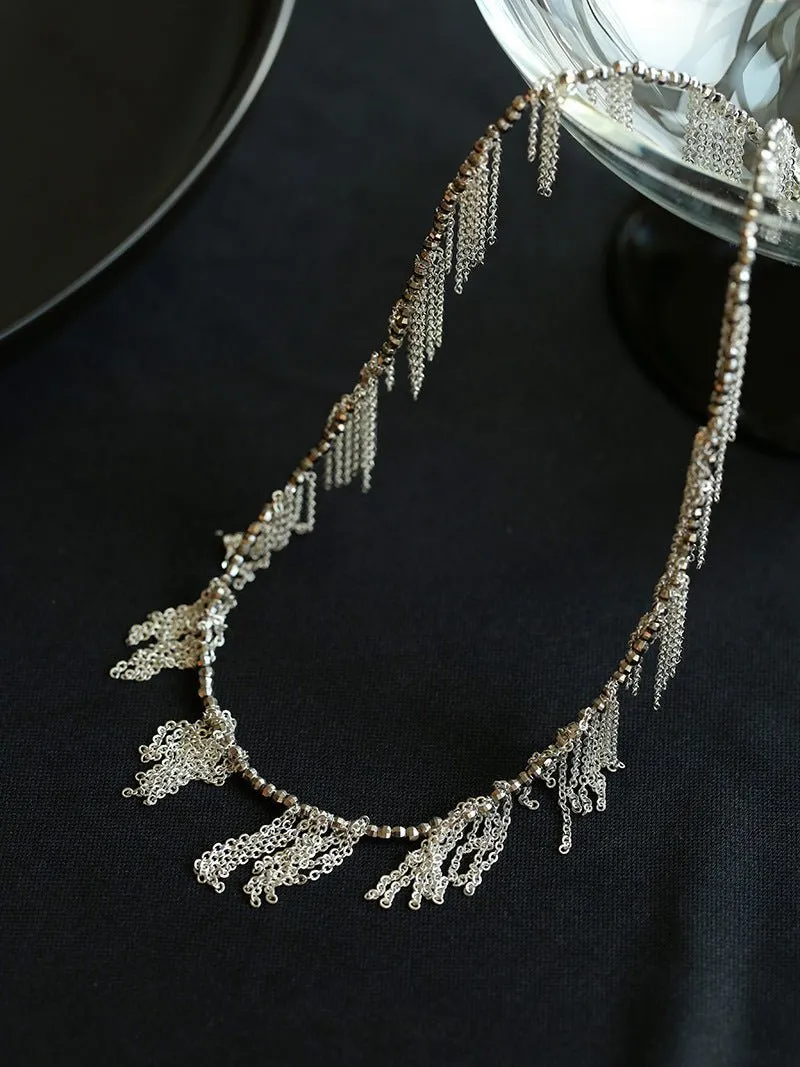 Sparkling Disco Tassel Necklace