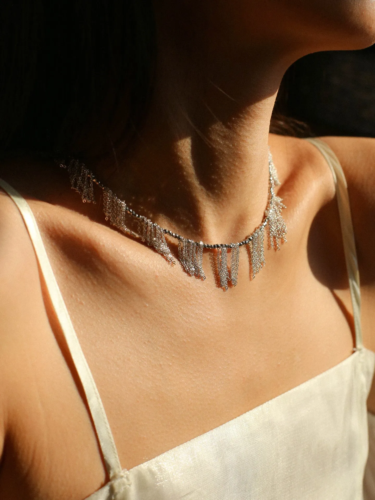 Sparkling Disco Tassel Necklace
