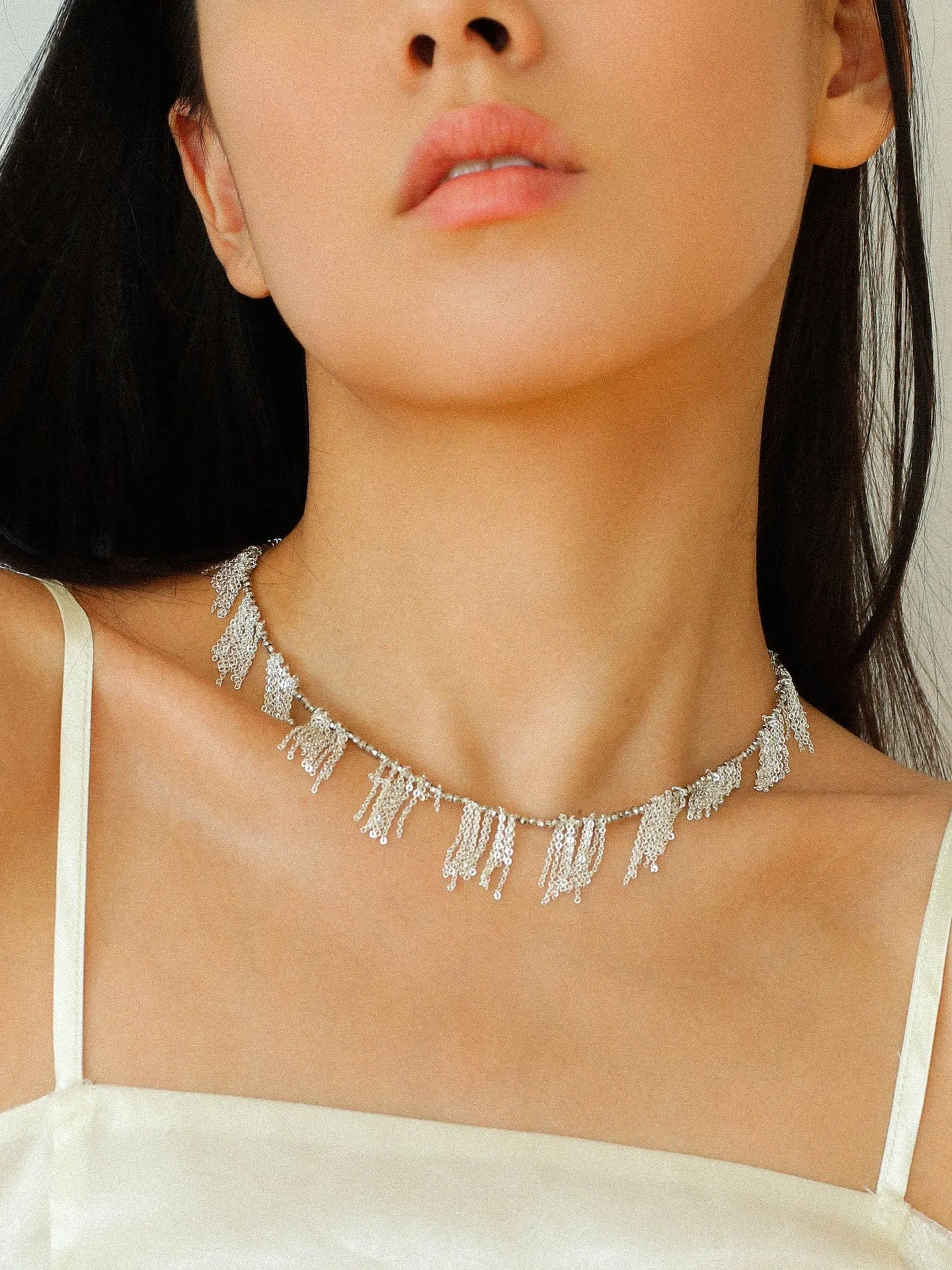 Sparkling Disco Tassel Necklace