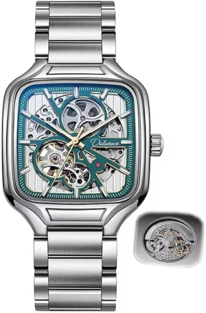 Square Dial Men Mechanical Watches Waterproof Automatic Skeleton Watch Luminous Man Business Wristwatch