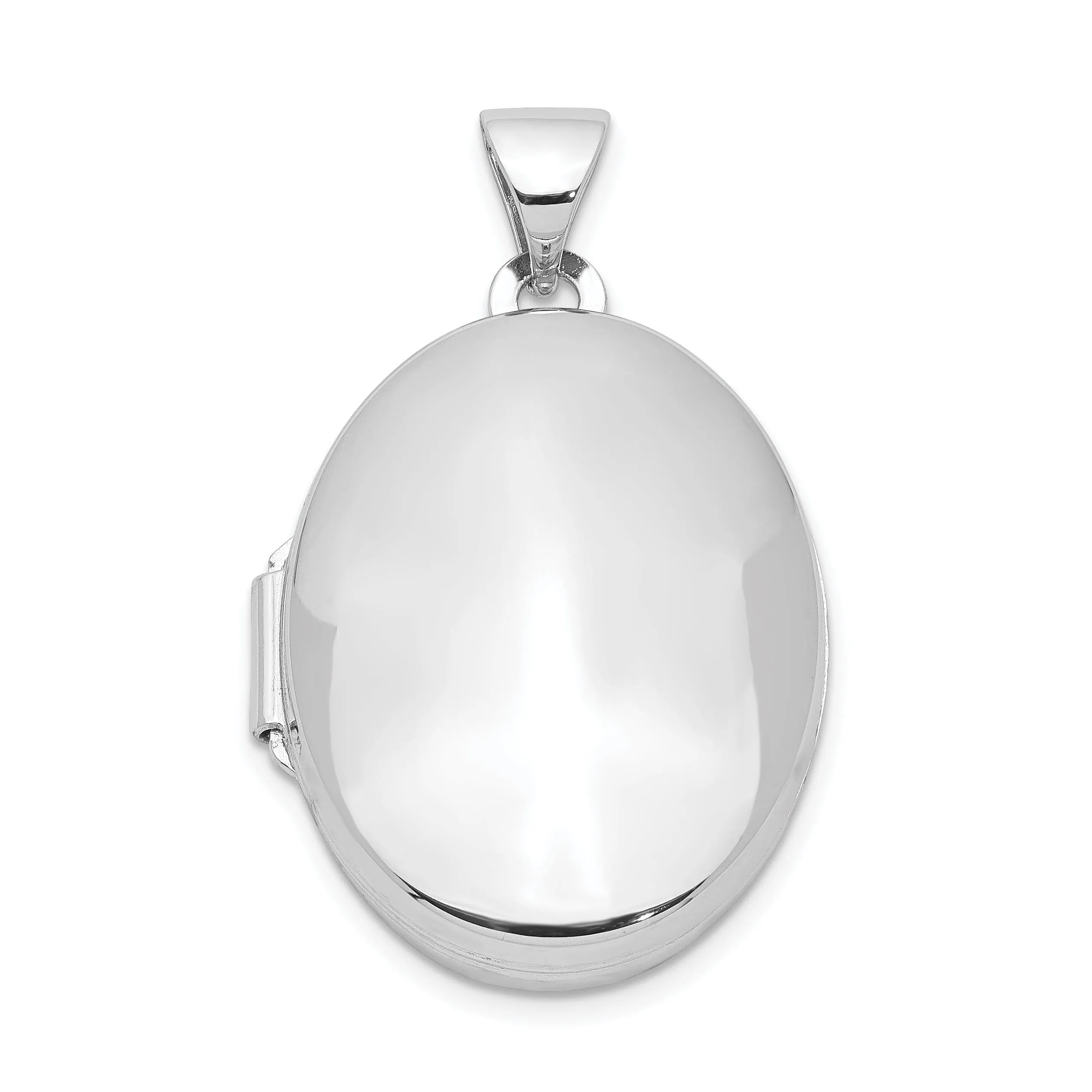 Sterling Silver Polished 21MM 2-Frame Oval Locket