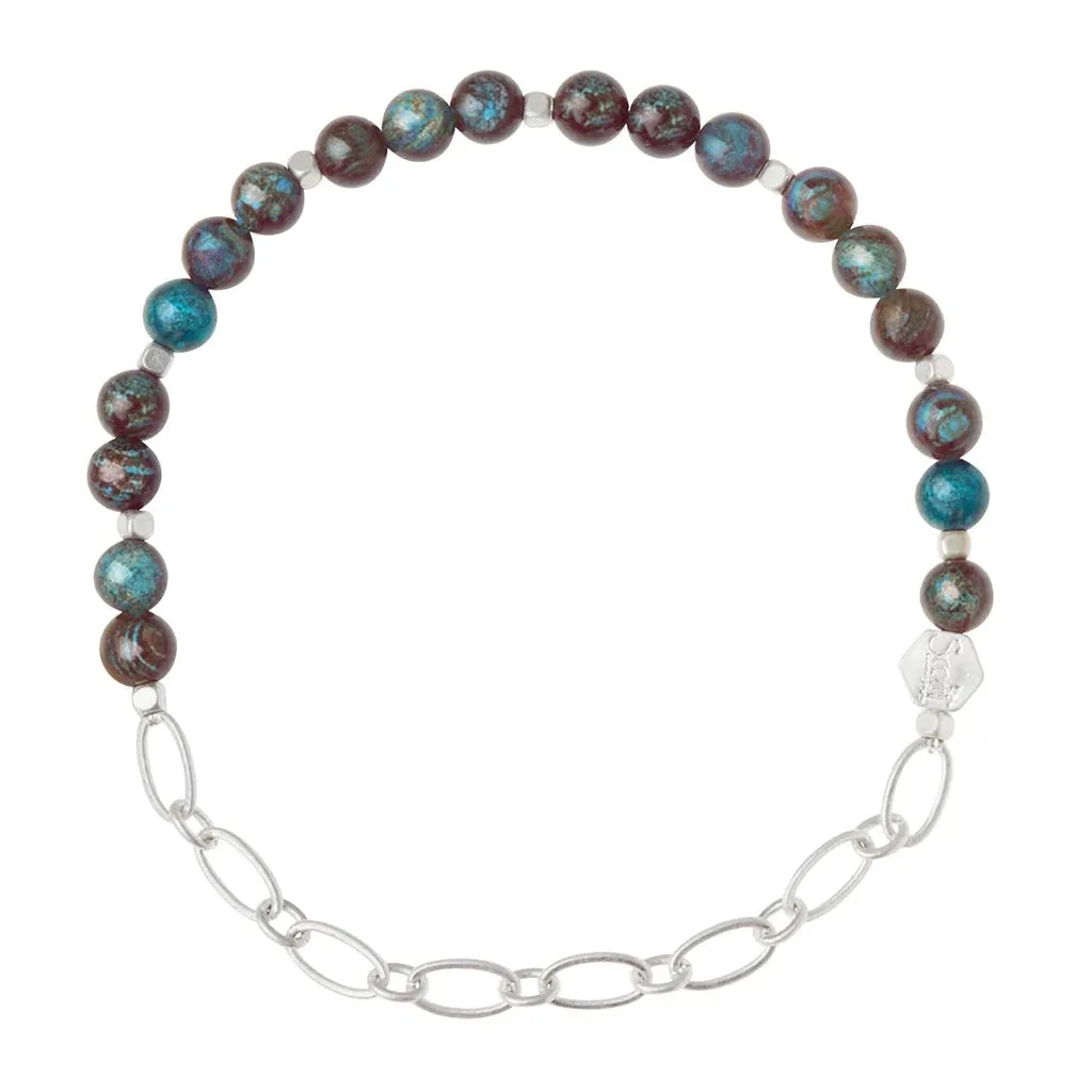 Stone & Chain Stack Bracelet