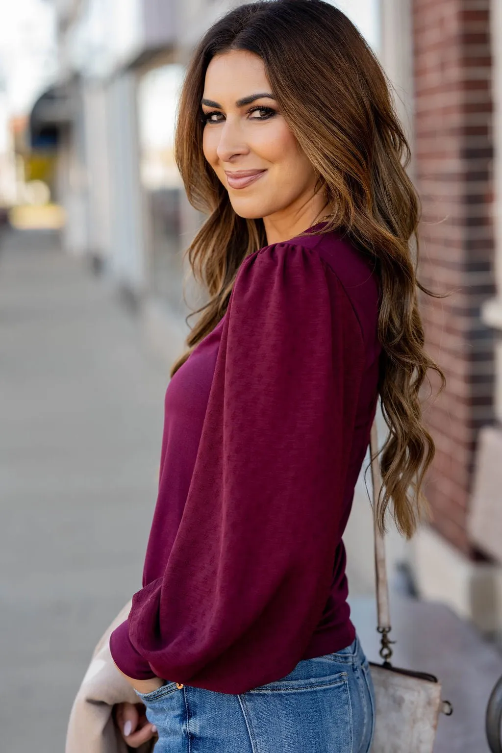 Subtle Dot Sleeve Solid Body Tee