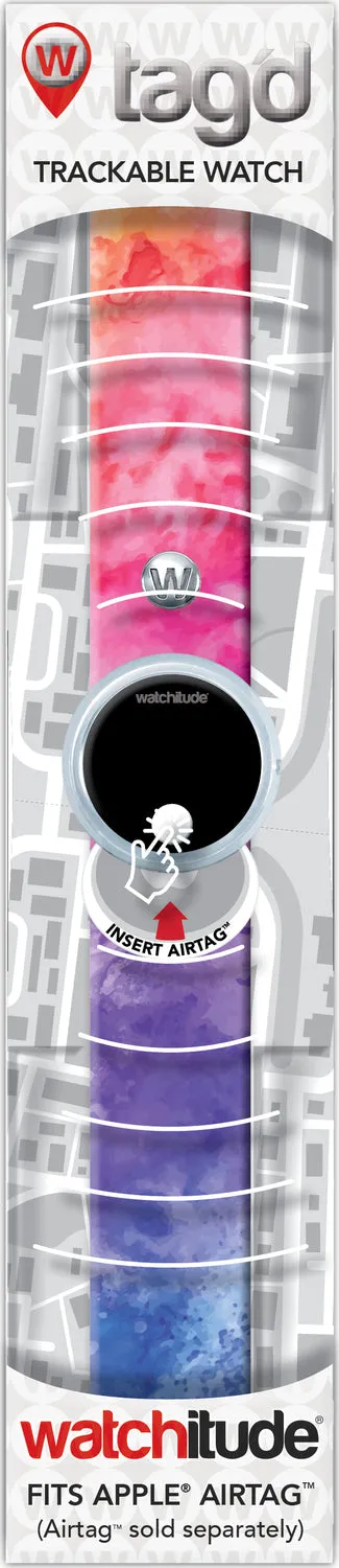 Tag'd Trackable Watch -  Rainbow Tie Dye