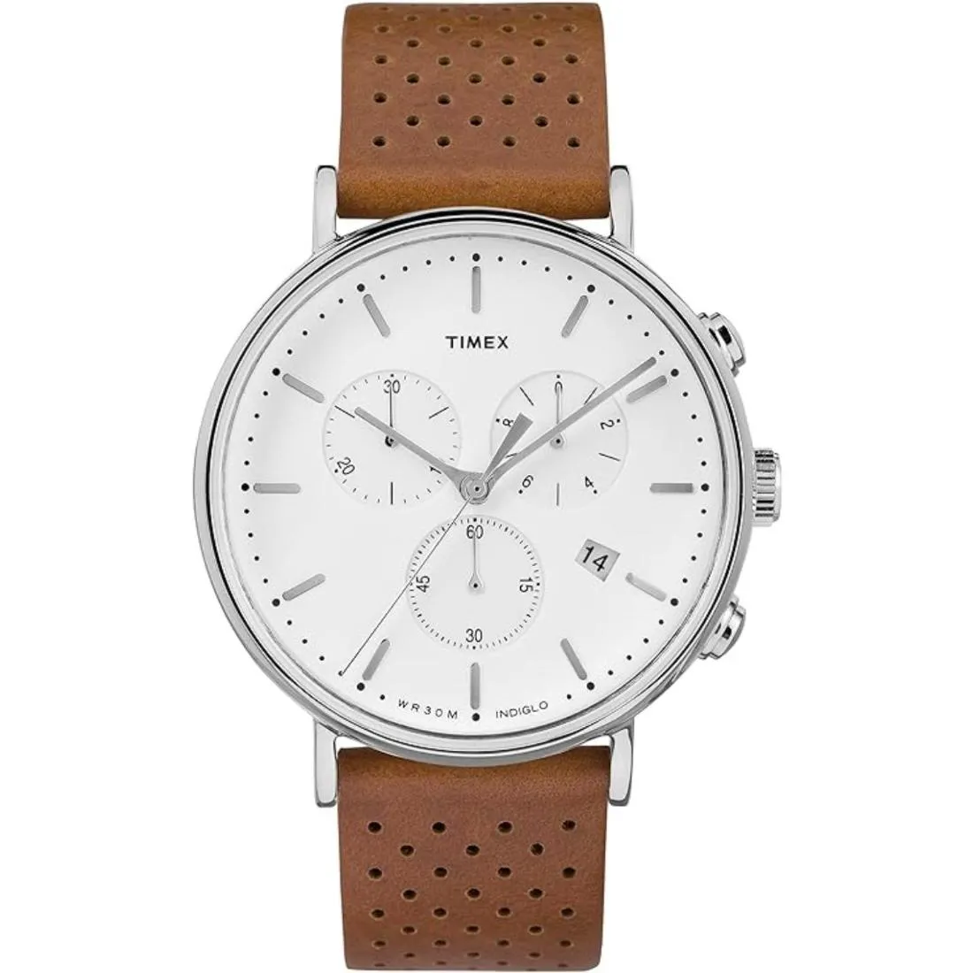 Timex Men 41 mm Size White Dial Leather Multifunctonal Analog Watch - TW2R26700
