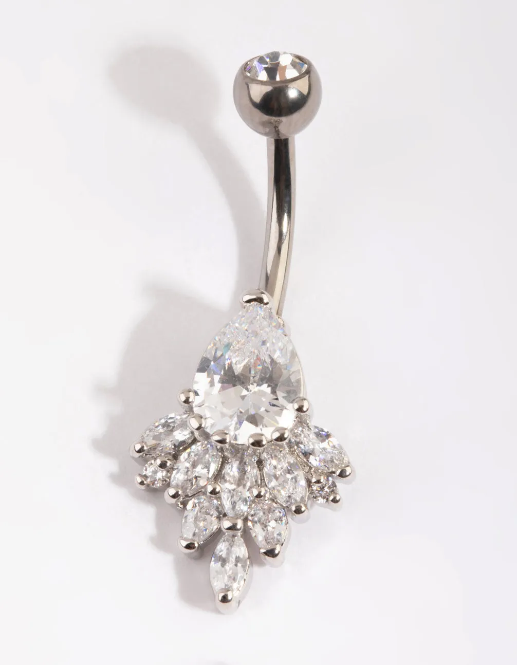 Titanium Diamante Belly Bar