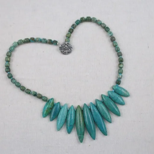 Turquoise Bib Necklace Intriguing Design