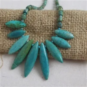 Turquoise Bib Necklace Intriguing Design