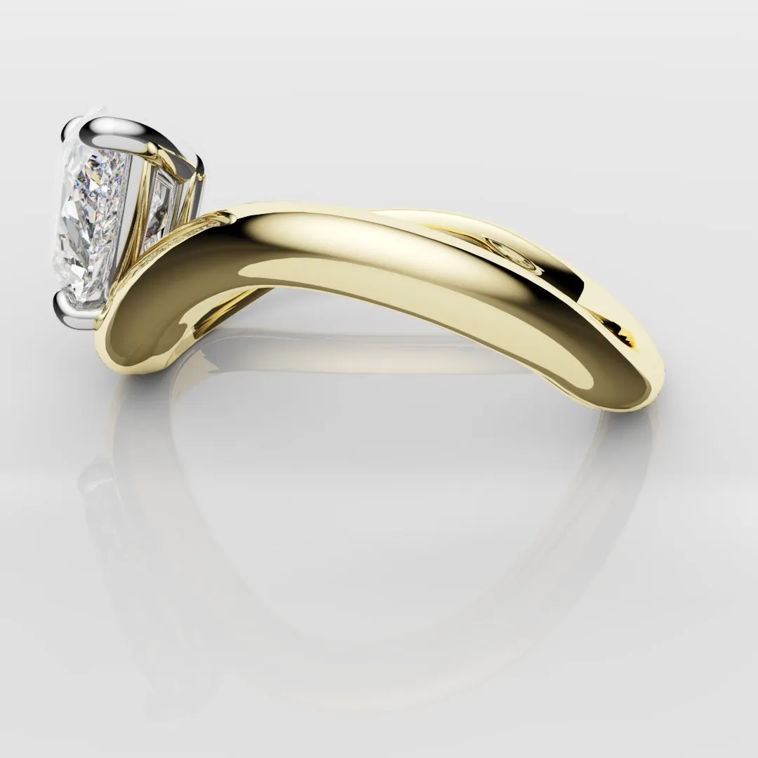 Unique 1.5ct Pear Solitaire Engagement Ring