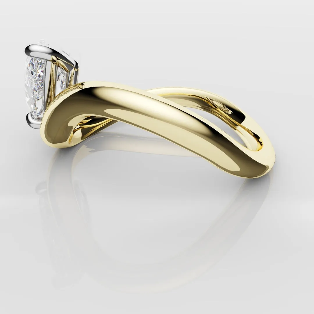 Unique 1.5ct Pear Solitaire Engagement Ring