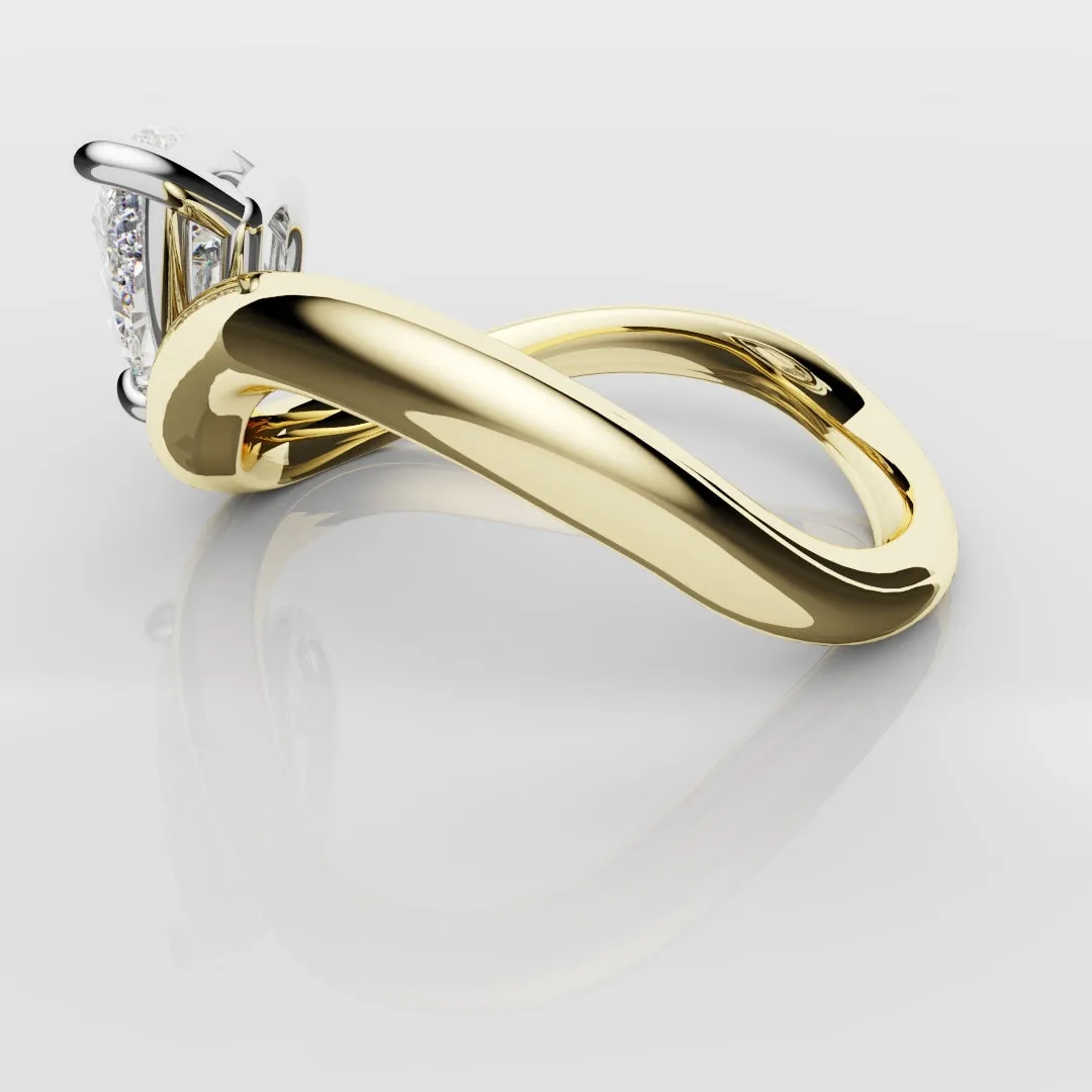 Unique 1.5ct Pear Solitaire Engagement Ring