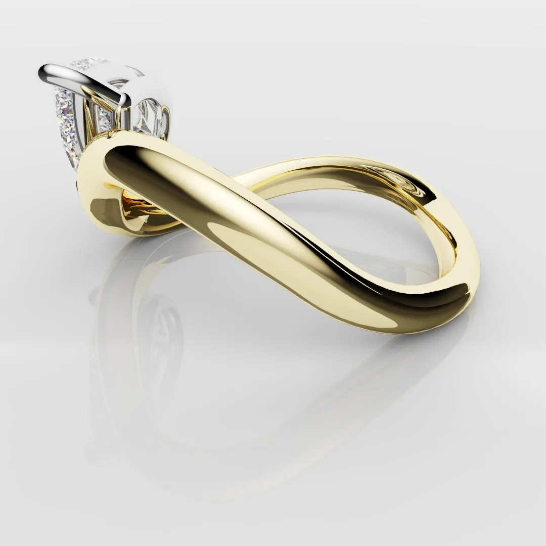 Unique 1.5ct Pear Solitaire Engagement Ring