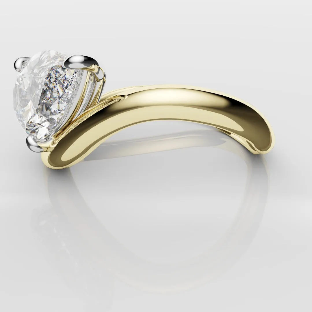 Unique 1.5ct Pear Solitaire Engagement Ring