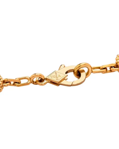 Van Cleef & Arpels Metallic Carnelian Alhambra Bracelet Model Number Vcard35500