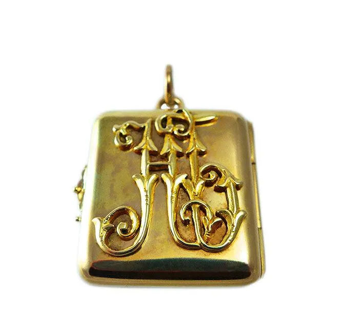 Victorian 15ct Gold Initial Locket
