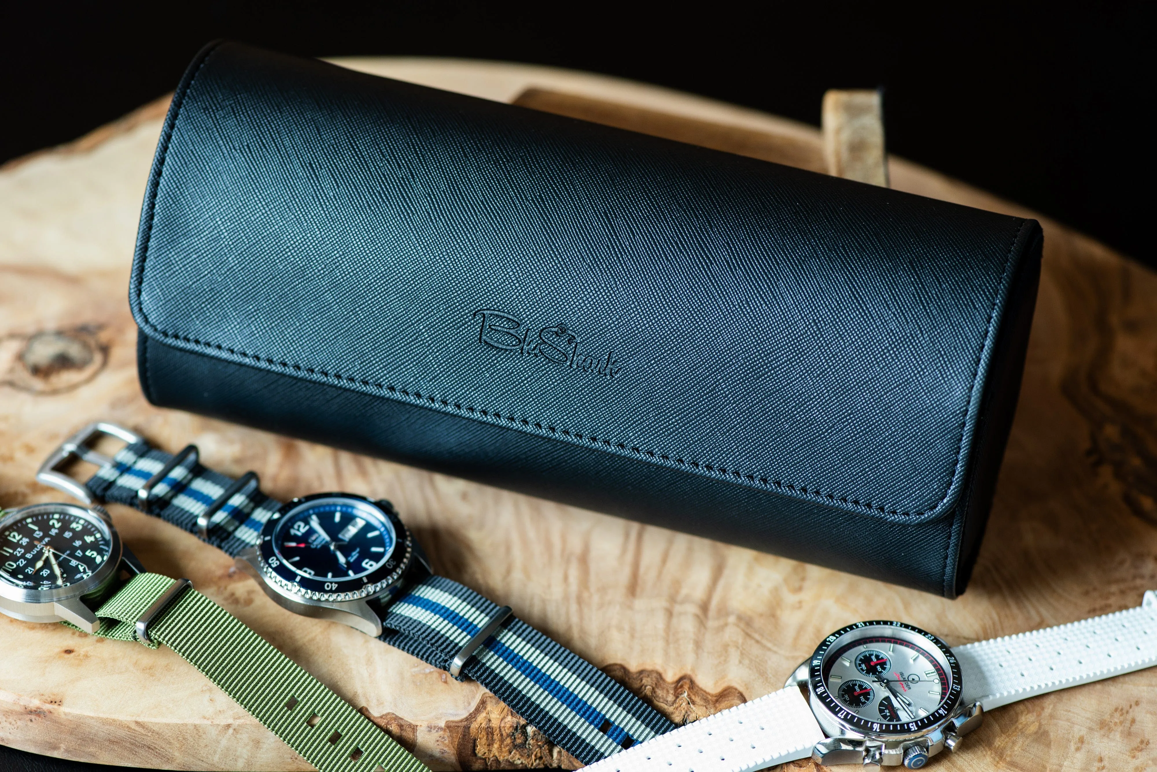 Watch Roll Travel Case - Triple
