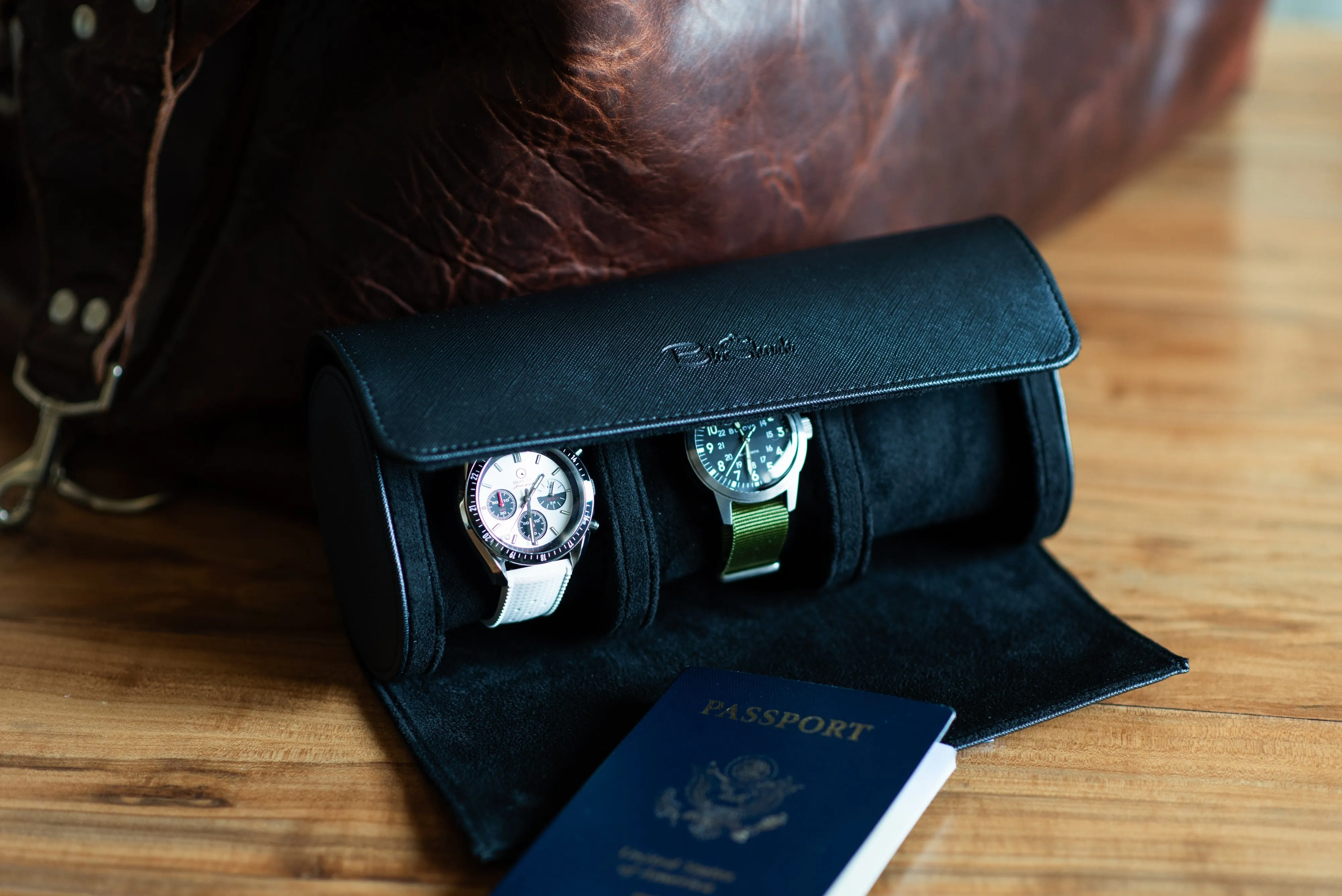 Watch Roll Travel Case - Triple