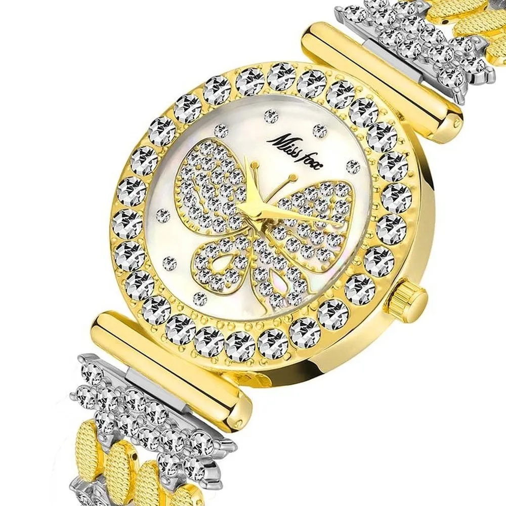 Women's Stainless Steel Butterfly Watch