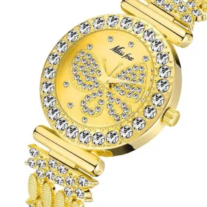 Women's Stainless Steel Butterfly Watch